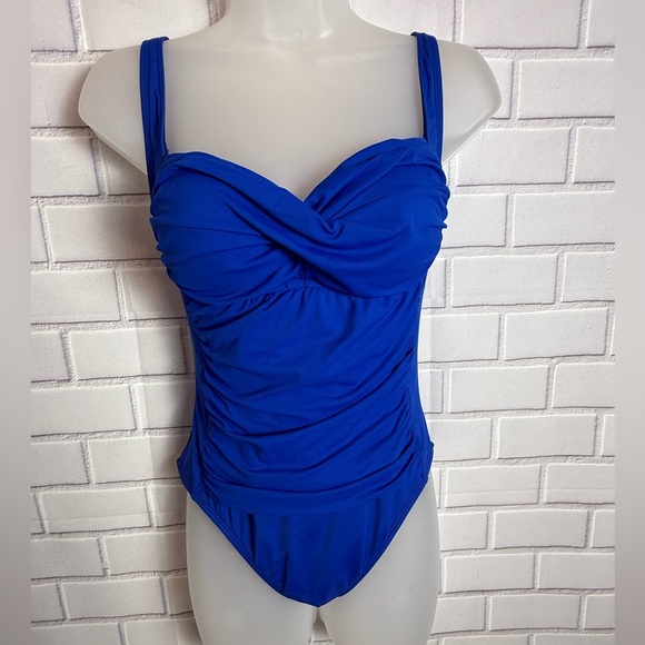 La Blanca Royal Blue  One Piece Swimsuit/size 10 - Picture 2 of 12